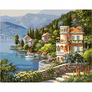 Картина по номерам Picasso Вилла на берегу залива PP4050116