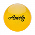 Мяч для художественной гимнастики Amely с блестками AGB-102 19 см yellow