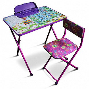 Комплект детской мебели Galaxy Умняшки первоклашки purple