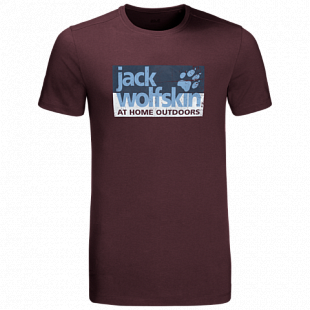 Футболка мужская Jack Wolfskin Logo T M port wine