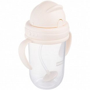 Поильник непроливающий Canpol babies с трубочкой и утяжелителем 270 мл 6+ (56/623_cre) creme