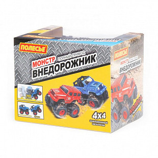 Автомобиль инерционный Полесье Монстр Внедорожник Джип-сафари 78810 red