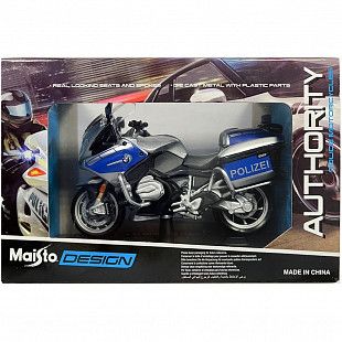 Масштабная модель мотоцикла Maisto 1:18 BMW R 1200 RT Germany - Polizei (32306) silver/blue