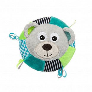 Мягкая игрушка Canpol babies Soft Ball  BEARS с погремушкой 0м+ (68/074_grey) grey