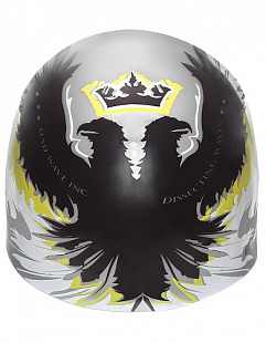 Шапочка для бассейна (плавания) взрослая Mad Wave Silicone Printed Empire gray