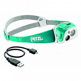 Компактный налобный фонарь Petzl Tikka R+ turquoise