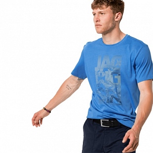 Футболка мужская Jack Wolfskin Atlantic Ocean T M wave blue