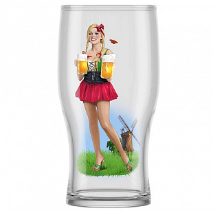 Набор бокалов для пива Декостек Рin-up beer Мельница 500 мл 2 шт 304/2-Д