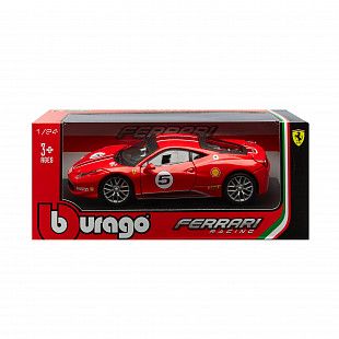 Коллекционная машина Bburago 1:24 Ferrari 458 Challenge (18-26302) red