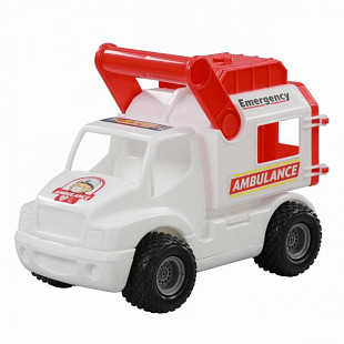Игрушка Полесье КонсТрак - скорая помощь, автомобиль (в сеточке) 0490