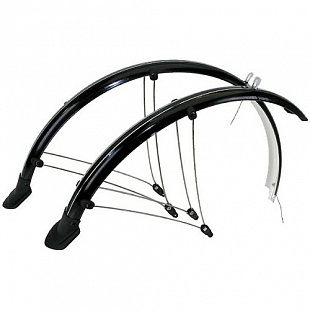 Крылья M-Wave 26"х60 мм с усами 5-386104 black