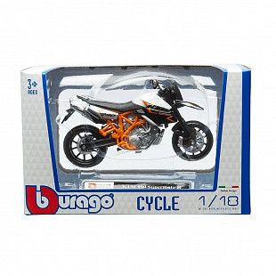 Мотоцикл Bburago 1:18 KTM 990 Supermoto R (18-51000/18-51050)