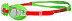Очки для плавания Atemi детские M304 green/red Очки для плавания Atemi детские M304 green/red