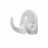 Крючок-вешалка Gardenplast самоклеющийся, двухрожковый, 5 шт white 20003