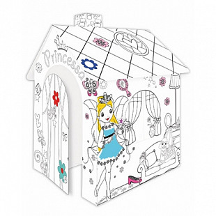 Игровой картонный домик-раскраска Mochtoys Принцесса 11122 white