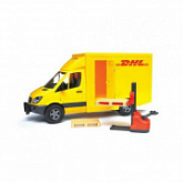 Игрушка Bruder Mercedes-Benz Sprinter фургон DHL c погрузчиком 02534