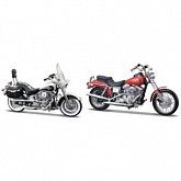 Набор мотоциклов Maisto 1:18 Harley Davidson 1993 FLSTN Heritage Softail + 1999 FXDL Dyna Low Rider 37301 (90'S)
