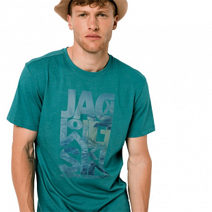 Футболка мужская Jack Wolfskin Atlantic Ocean T M emerald green