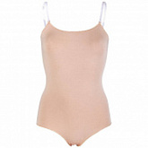 Купальник-невидимка гимнастический Amely на бретелях AA-7763 beige