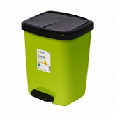 Контейнер Drina для мусора с педалью Luxis 25 л 10314 green/black