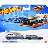 Грузовик Hot Wheels Track Fleet Volvo 240 Drift Camper (HYT56 HVD99)
