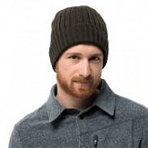 Шапка Jack Wolfskin Stormlock Rip Knit Cap dark moss 1907121-5100