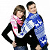 Шарф для двоих Pink-Blue