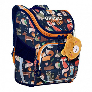 Рюкзак школьный GRIZZLY RAl-194-3 /1 dark blue