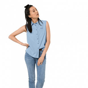 Рубашка женская Jack Wolfskin Sonora Sleeveless Shirt W ice blue