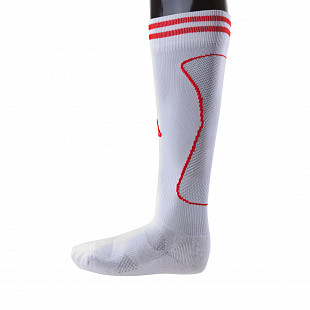 Гетры футбольные Alpha Caprice S-20 white/red