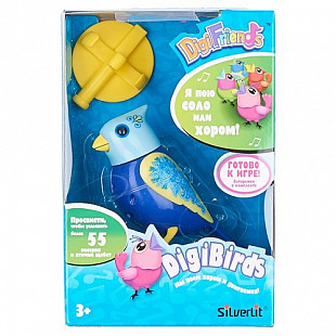 Игрушка Digifriends Птичка с кольцом, синяя с голубой головой 88286-2