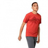 Футболка мужская Jack Wolfskin Crosstrail Graphic T M lava red