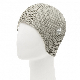 Шапочка для бассейна (плавания) женская Mad Wave Bubble gray