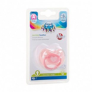 Пустышка Canpol babies Pastelove Силиконовая Круглая 18+ мес. (22/423) pink