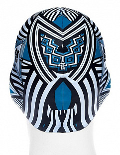 Шапочка для бассейна (плавания) взрослая Mad Wave Silicone Printed Stripes blue