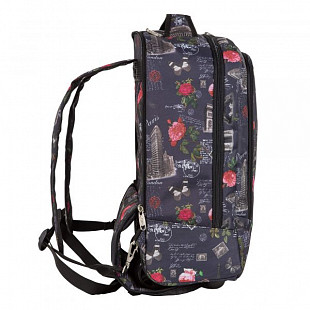 Рюкзак на колесах Polar П7111 black print