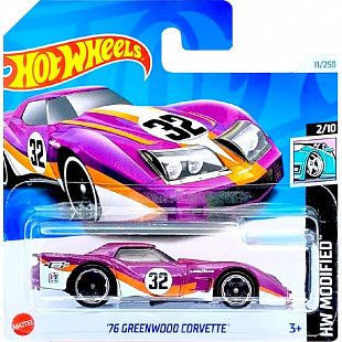 Машинка Hot Wheels Базовой коллекции '76 Greenwood Corvette (5785 HTB67) mainline 2024