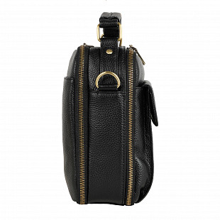 Мужская кожаная сумка Polar 25031 black