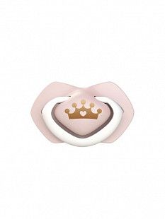 Пустышка Canpol babies Royal Baby Силиконовая Симметричная 0-6 мес., 2 шт. (22/650_pin) pink