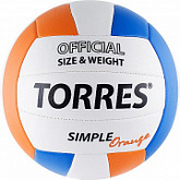 Мяч волейбольный Torres Simple Orange р.5 V30125