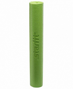 Гимнастический коврик для йоги, фитнеса Starfit FM-101 PVC green (173x61x0,8)