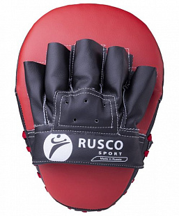 Лапы боксерские изогнутые Rusco пара red
