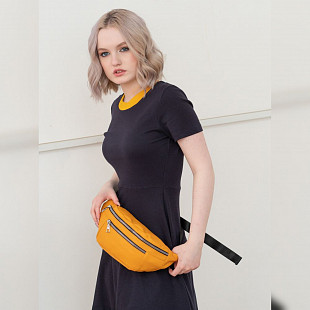 Поясная сумка женская Ors Oro OPS-0157 yellow