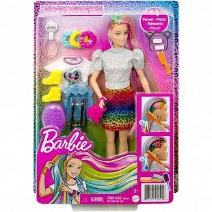 Кукла Barbie с разноцветными волосами (GRN81)