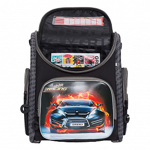 Рюкзак школьный GRIZZLY RAr-081-8 /2 black/grey