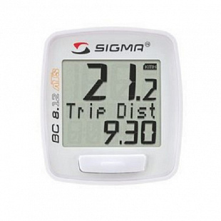 Велокомпьютер Sigma BC 8.12, 8ф white 38958