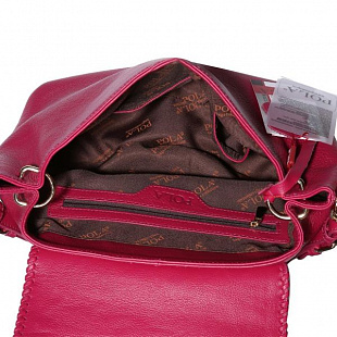 Женская сумка из кожи Pola 9026 dark pink