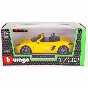 Машинка Bburago 1:32 Porsche 718 Boxster S (18-43049) yellow