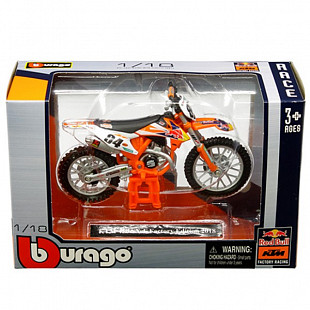 Модель мотоцикла Bburago 1:18 KTM 450 SX-F Factory Edition 2018 (18-51000/18-51081)
