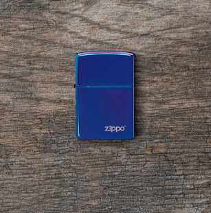 Зажигалка Zippo High Polish Indigo Logo 29899ZL